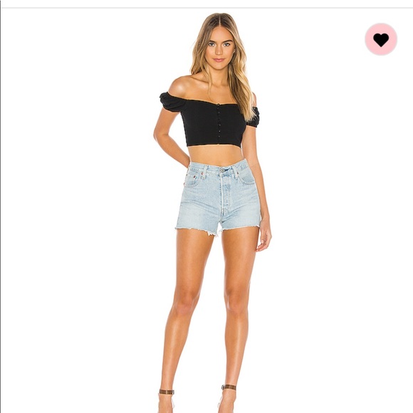 SOLD! Superdown Crop Top Off The Shoulder - Picture 4 of 4